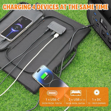 Load image into Gallery viewer, Foldable Portable Solar Panel Charger 100W, 60W, 40W with USB and DC Output – Waterproof for Power Stations