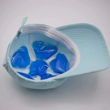 Load image into Gallery viewer, Adjustable Blue PVC Gel Ice Pack Cooling Pad for Helmets and Hats