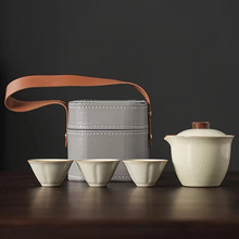 Load image into Gallery viewer, Portable Ceramic Travel Tea Set for Home and Outdoor Use