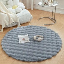 Load image into Gallery viewer, Luxury Faux Fur Bubble Round Rug for Bedroom and Living Room