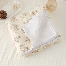 Load image into Gallery viewer, Pure Cotton Baby Muslin Swaddle Blanket, Soft and Breathable Newborn Quilt, 39 x 39 in