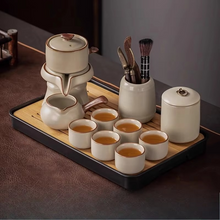 Load image into Gallery viewer, Rectangular Wooden Tea Tray with Drainage for Home Serving and Table Decor