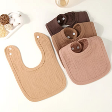 Load image into Gallery viewer, Soft Pure Cotton Baby Bib, Breathable Gauze Bib for Infants, Comfortable U Shaped Neck Cover