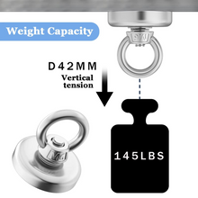 Load image into Gallery viewer, Premium Neodymium Fishing Magnet with Eyebolt for Magnetic Salvaging