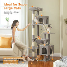 Load image into Gallery viewer, Cat Tree With Hammock For Indoor Cats