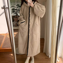 Load image into Gallery viewer, Plush Hooded Robe with Button Closure