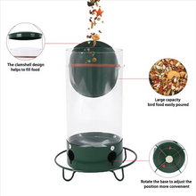 Load image into Gallery viewer, Metal Window Bird Feeder with Weight-Activated Rotating Perch and Seed Capacity