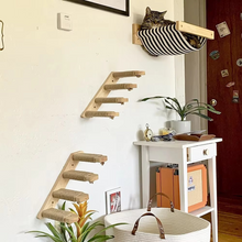 Load image into Gallery viewer, Wall-Mounted Cat Stairway and Scratching Post