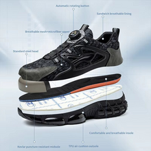 Load image into Gallery viewer, Men's Steel Toe Work Sneakers with Air Cushion and Rotating Fit System