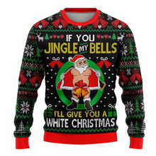 Load image into Gallery viewer, Funny Santa Claus Ugly Christmas Sweater Crewneck Sweatshirt for Men and Women