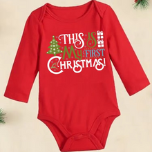 Load image into Gallery viewer, My First Christmas Deer Print Cotton Baby Romper