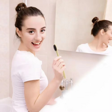 Load image into Gallery viewer, Eco-Friendly Bamboo Toothbrush Set – 10 Pack Soft Bristle Brushes for Adults