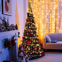 Load image into Gallery viewer, Foldable Pre-Decorated Pop-Up Christmas Tree for Effortless Holiday Decorating