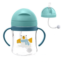 Load image into Gallery viewer, 8.5 oz Baby Training Cup with Double Handles and Flip Lid Leakproof Design