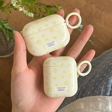 Load image into Gallery viewer, Yellow Flower Gloss Soft Protective Case With Keychain For Apple AirPods