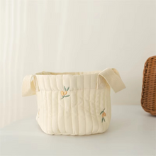 Load image into Gallery viewer, Quilted Baby Diaper Storage and Toy Organizer Tote