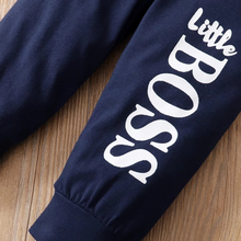 Load image into Gallery viewer, Baby Boy Outfit Set, Long Sleeve Hoodie Romper and Pants, 0–24 Months