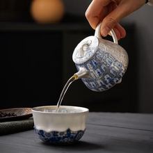 Load image into Gallery viewer, Gilded Silver Buddha Ceramic Tea Pot