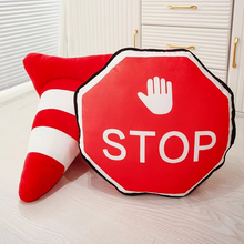 Load image into Gallery viewer, Plush Traffic Sign Cushion – Soft Decorative Road Safety Pillow