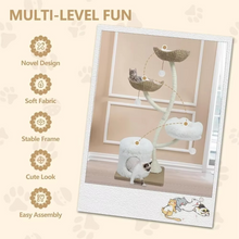 Load image into Gallery viewer, 63" Cat Condo with Scratching Posts, Plush Perches and Hidden Cave