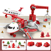 Load image into Gallery viewer, Transformation Aircraft Toy Car with Music and Track Simulation for Kids