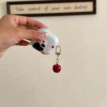 Load image into Gallery viewer, Black Cat and Red Apple Shock Proof AirPods Case with Pendant