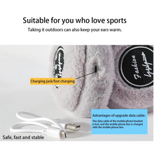 Load image into Gallery viewer, Wireless Plush Earphones with Bluetooth 5.2 and Warm Fur Design