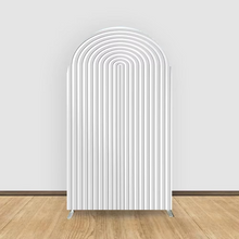Load image into Gallery viewer, Pink Striped Arch Backdrop Cover for Parties and Events