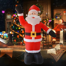 Load image into Gallery viewer, Giant 6ft Inflatable Santa Claus with LED Light for Christmas and Holiday Yard Decor