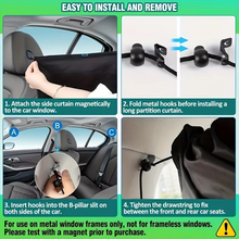 Load image into Gallery viewer, 4-Piece Car Window Privacy Curtain Set with Rear Divider and Storage Bag