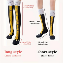 Load image into Gallery viewer, Women's Knee-High Chicken Claw Print Socks, 1 or 2 Pairs