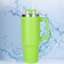 Load image into Gallery viewer, Stainless Steel Insulated Tumbler with Straw and Handle – 40 oz Large Capacity Thermal Cup