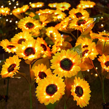 Load image into Gallery viewer, Solar-Powered LED Sunflower Lights for Gardens and Yards