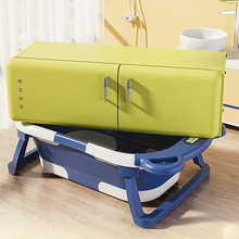 Load image into Gallery viewer, Foldable Silicone Baby Bathtub with Real-Time Temperature Sensor