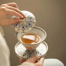 Load image into Gallery viewer, Elegant Jingdezhen Ceramic Gaiwan Tea Set with Covered Bowl