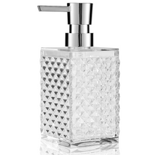 Load image into Gallery viewer, Clear Acrylic Soap Dispenser with Silver Pump 10 oz Transparent