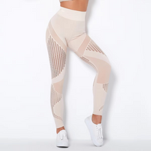 Load image into Gallery viewer, Seamless High Waisted Hollow Fitness Leggings for Women
