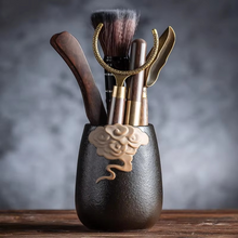 Load image into Gallery viewer, Wooden Tea Ceremony Tool Set with Tea Knife, Needle, and Accessories