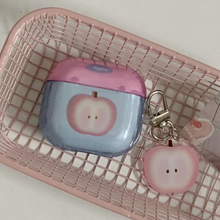 Load image into Gallery viewer, Pink and Blue Spliced Apple Core Pendant Earphone Case for Women