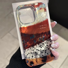 Load image into Gallery viewer, Retro Patchwork Glacier Pattern Silicone Phone Case