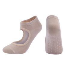 Load image into Gallery viewer, Non Slip Backless Yoga Socks with Breathable Cotton Grip