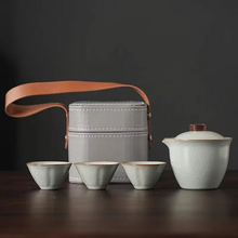 Load image into Gallery viewer, Portable Ceramic Travel Tea Set for Home and Outdoor Use