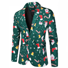 Load image into Gallery viewer, Men's Christmas Blazer Jacket for Holiday Parties and New Year Celebrations