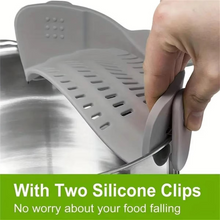 Load image into Gallery viewer, Adjustable Clip On Pot Strainer for Pots Pans and Bowls