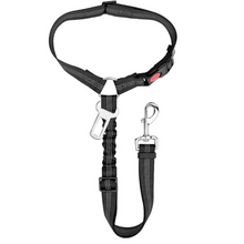Load image into Gallery viewer, Adjustable Reflective 2-in-1 Dog Car Seatbelt Tether with Headrest Restraint