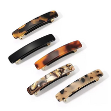 Load image into Gallery viewer, Vintage-Inspired Leopard Print Acetate Hair Clips