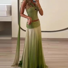 Load image into Gallery viewer, Summer Gradient Pleated Two Piece Skirt Set for Women