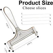 Load image into Gallery viewer, Premium Stainless Steel Cheese Slicer with Adjustable Thickness & Extra Wires