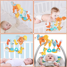 Load image into Gallery viewer, Elephant Spiral Sensory Activity Toy for Car Seat, Stroller, and Crib