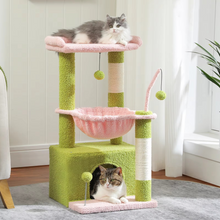Load image into Gallery viewer, Cactus Cat Tree Tower with Condo, Hammock, Scratching Post and Perch for Indoor Cats